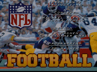 NFL Football title screen for Super Famicom